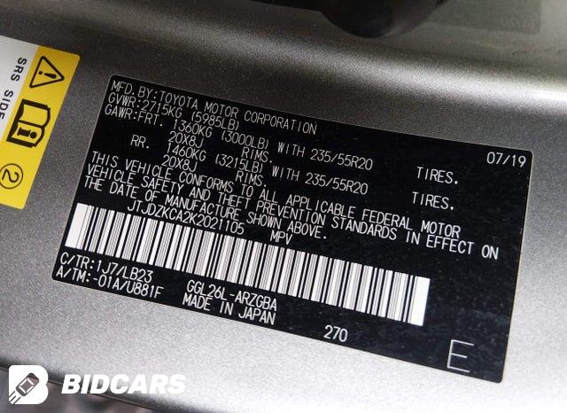 2019 Lexus RX — VIN JTJDZKCA2K2021105, şəkil 9