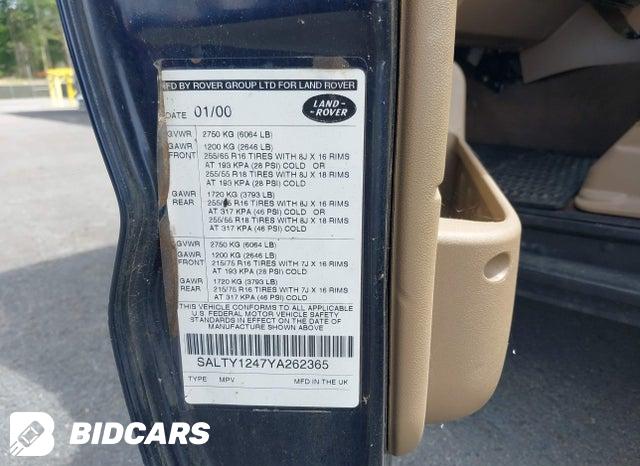SALTY1247YA262365 2000 Land Rover Discovery photo no. 9