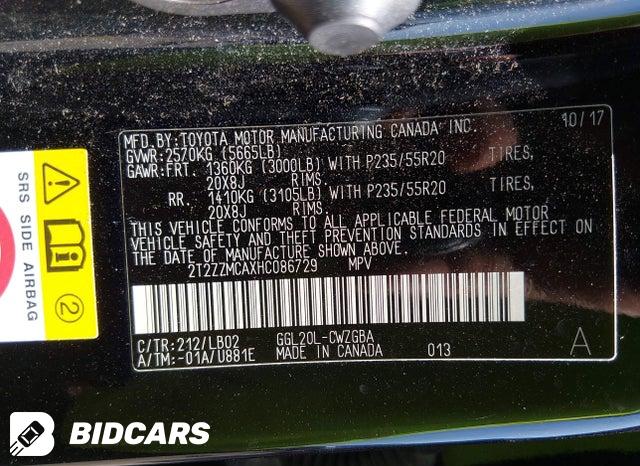 2017 Lexus RX — VIN 2T2ZZMCAXHC086729, şəkil 9