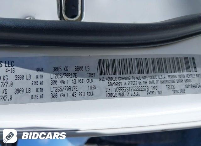 2016 RAM 1500 — VIN 1C6RR7ST7GS322573, şəkil 9