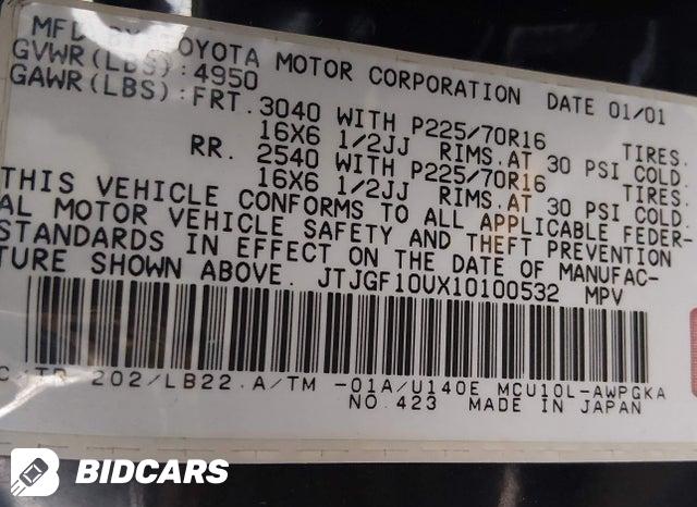 JTJGF10UX10100532 2001 Lexus RX photo no. 9
