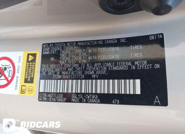 2T2BK1BA6FC277728 2015 Lexus RX photo no. 9