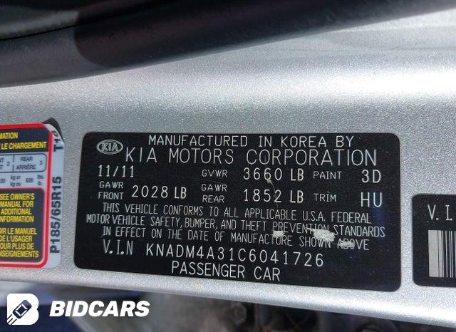 KNADM4A31C6041726 2012 KIA Rio photo no. 9