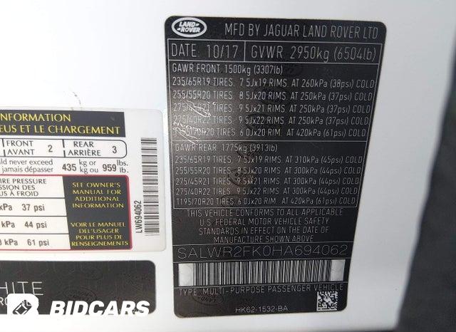 SALWR2FK0HA694062 2017 Land Rover Range Rover photo no. 9