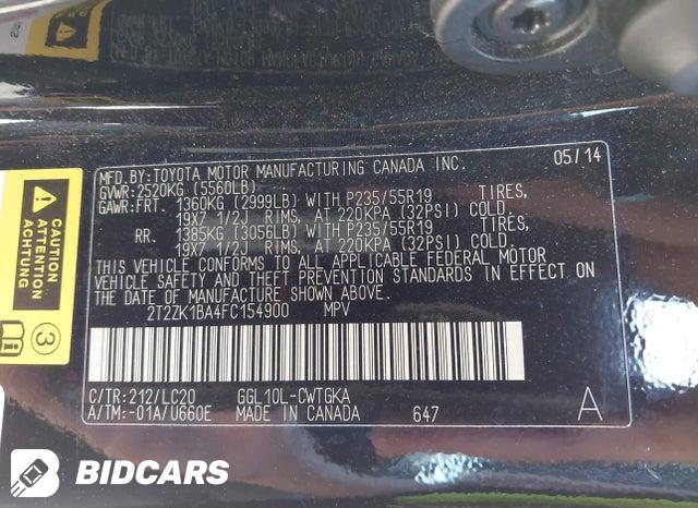 2T2ZK1BA4FC154900 2015 Lexus RX photo no. 9