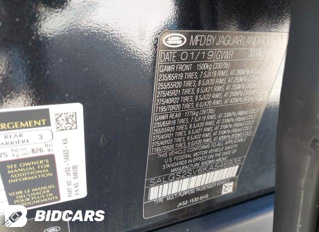 SALGS2SV6KA546935 2019 Land Rover Range Rover photo no. 9