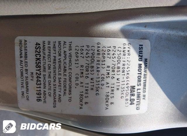 4S2CK58Y244311916 2004 Isuzu Rodeo photo no. 9
