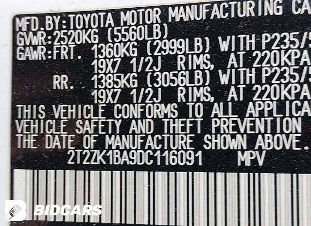 2T2ZK1BA9DC116091 2013 Lexus RX photo no. 9