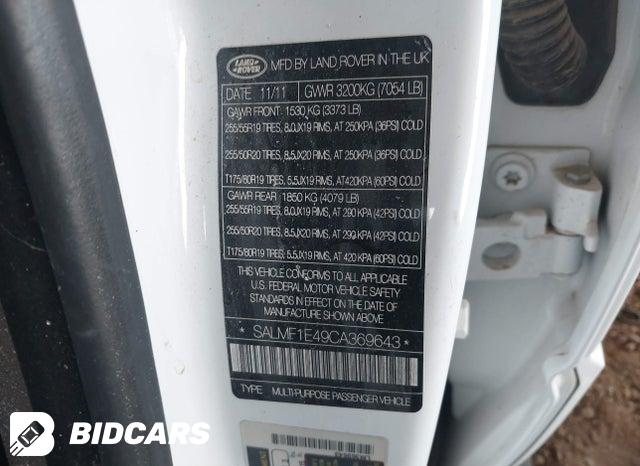 SALMF1E49CA369643 2012 Land Rover Range Rover photo no. 9