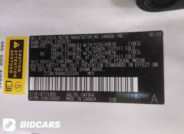 2T2BK1BA8AC035094 2010 Lexus RX photo no. 9