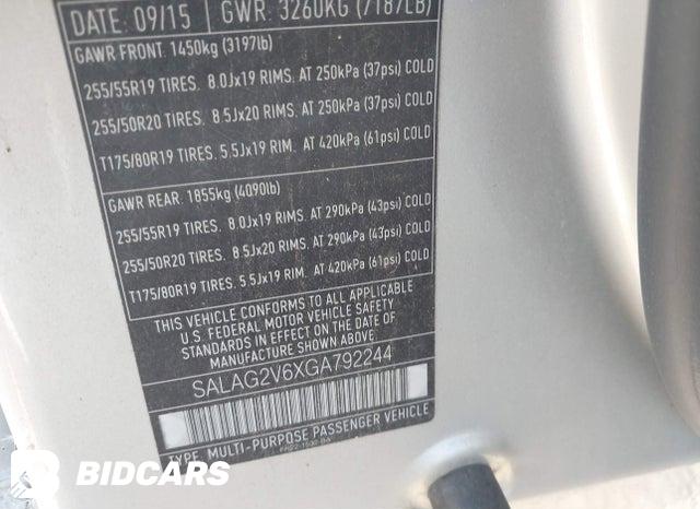 SALAG2V6XGA792244 2016 Land Rover LR4 photo no. 9