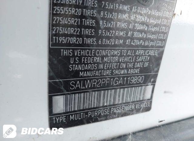 SALWR2PF1GA119890 2016 Land Rover Range Rover photo no. 9