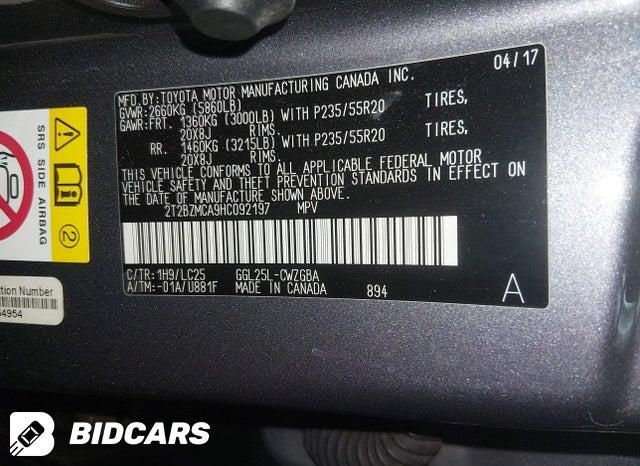 2T2BZMCA9HC092197 2017 Lexus RX photo no. 9
