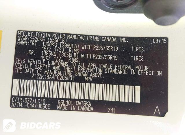 2T2ZK1BA4FC205831 2015 Lexus RX photo no. 9