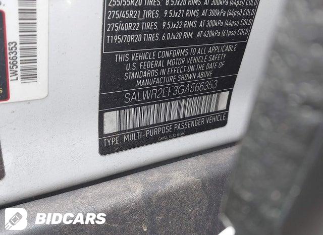 SALWR2EF3GA566353 2016 Land Rover Range Rover photo no. 9