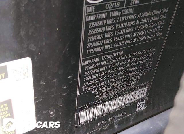 2018 Land Rover Range Rover — VIN SALWR2RV0JA196732, şəkil 9