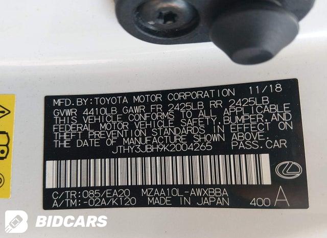 2019 Lexus UX — VIN JTHY3JBH9K2004265, şəkil 9