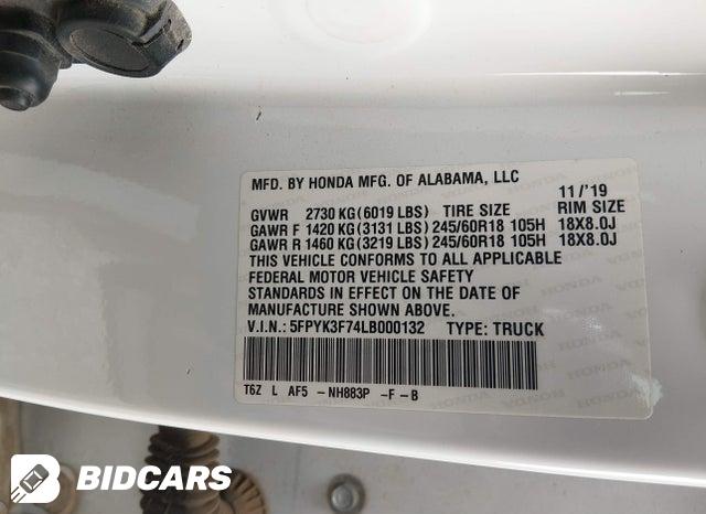 2020 Honda Ridgeline — VIN 5FPYK3F74LB000132, şəkil 9