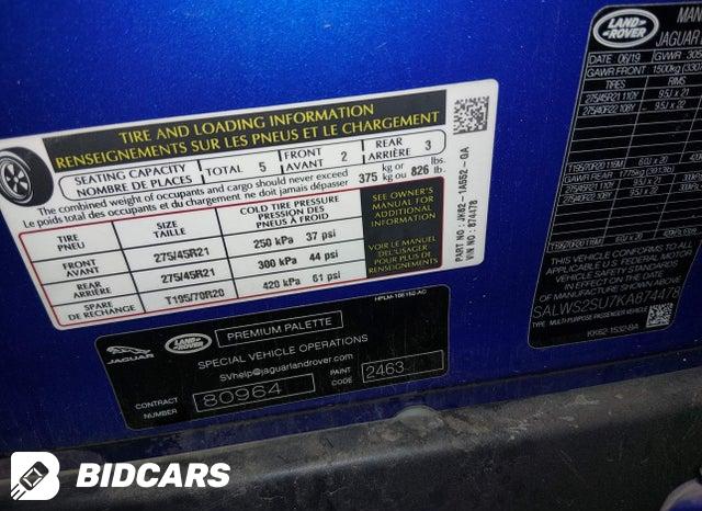 SALWS2SU7KA874478 2019 Land Rover Range Rover photo no. 9