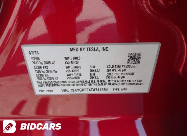 2026 Tesla MODEL Y — VIN 7SAYGDEE4TA741364, şəkil 9
