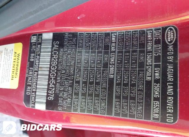 SALCR2BG0GH547976 2016 Land Rover Discovery photo no. 9