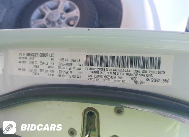 3D7UT2CLXBG554502 2011 RAM RAM 2500 photo no. 9