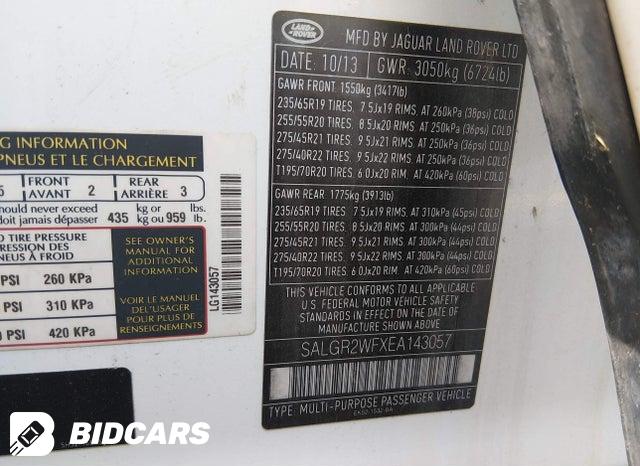 SALGR2WFXEA143057 2014 Land Rover Range Rover photo no. 9