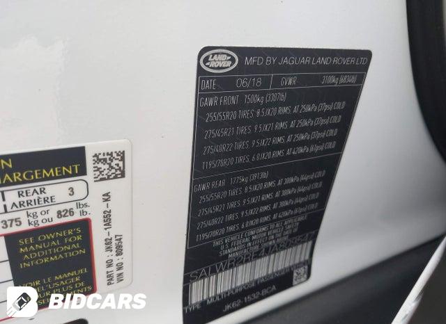 SALWR2RE4JA809547 2018 Land Rover Range Rover photo no. 9