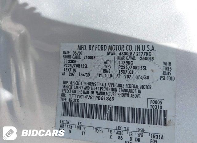 1FTYR14V81PB61869 2001 Ford Ranger photo no. 9