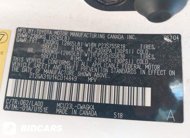 2T2GA31U14C014849 2004 Lexus RX photo no. 9