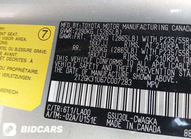 2T2GK31U67C007283 2007 Lexus RX photo no. 9