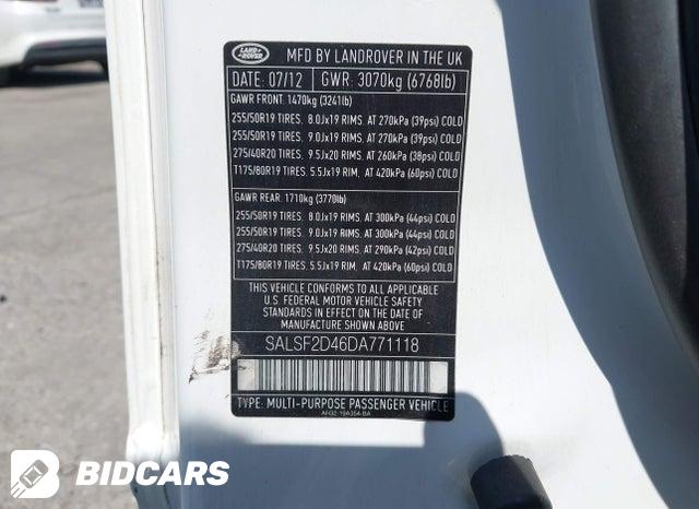 SALSF2D46DA771118 2013 Land Rover Range Rover photo no. 9