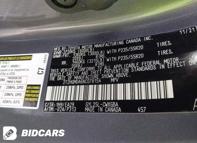 2T2HGMDA6NC078154 2022 Lexus RX photo no. 9
