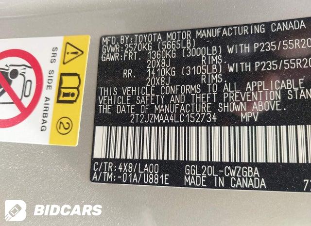 2020 Lexus RX — VIN 2T2JZMAA4LC152734, şəkil 9