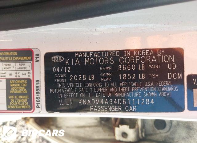 KNADM4A34D6111284 2013 KIA Rio photo no. 9