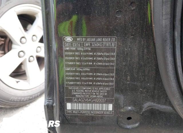 SALAG2V64GA820037 2016 Land Rover LR4 photo no. 9
