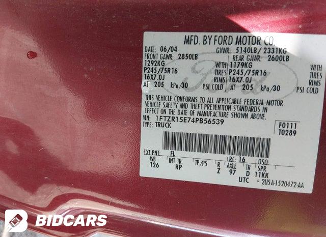 1FTZR15E74PB56539 2004 Ford Ranger photo no. 9