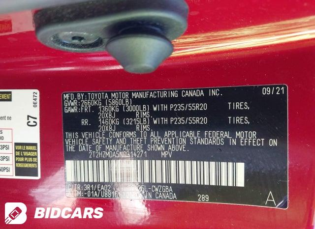 2T2HZMDA5NC314271 2022 Lexus RX photo no. 9