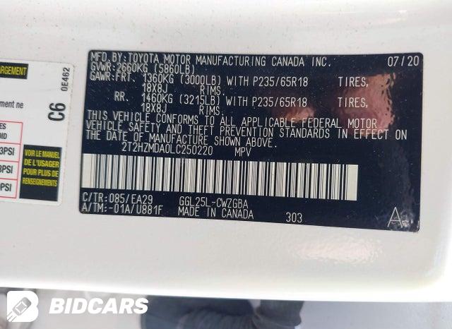 2020 Lexus RX — VIN 2T2HZMDA0LC250220, şəkil 9