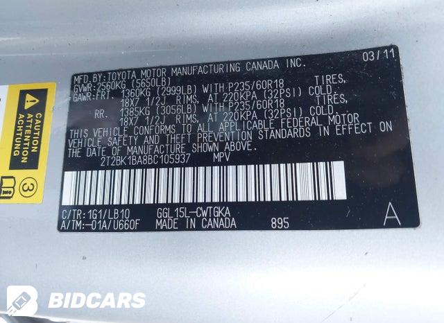 2T2BK1BA8BC105937 2011 Lexus RX photo no. 9