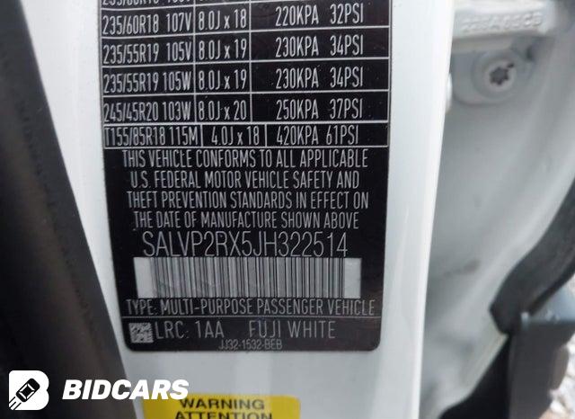 2018 Land Rover Range Rover — VIN SALVP2RX5JH322514, şəkil 9