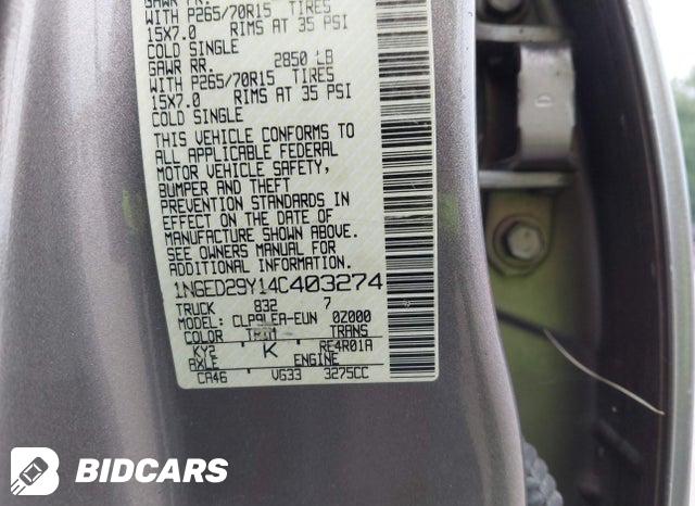 1N6ED29Y14C403274 2004 Nissan Frontier photo no. 9