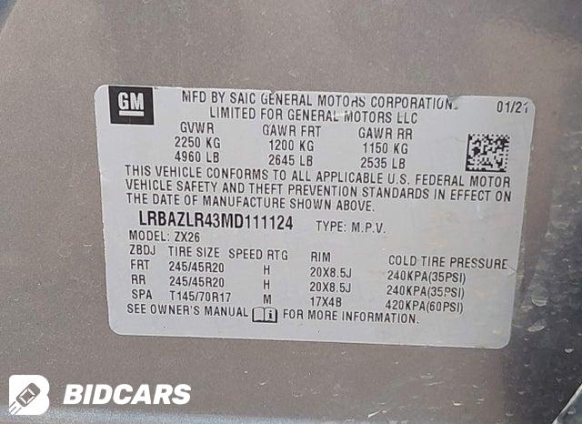 2021 Buick Envision — VIN LRBAZLR43MD111124, şəkil 9