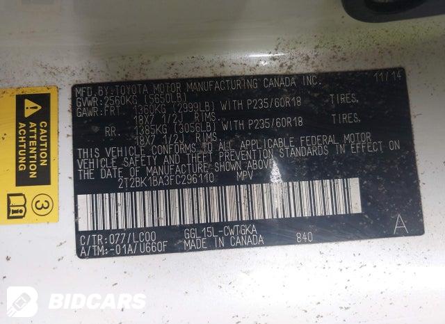 2T2BK1BA3FC296110 2015 Lexus RX photo no. 9