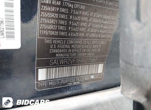 SALWR2VF1FA627567 2015 Land Rover Range Rover photo no. 9