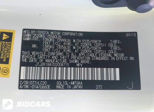 JTJZK1BA7D2008715 2013 Lexus RX photo no. 9