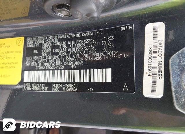 2T2HA31UX5C041859 2005 Lexus RX photo no. 9