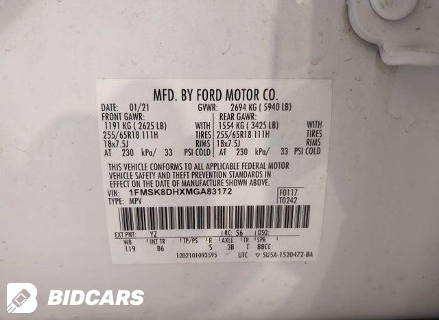 1FMSK8DHXMGA83172 2021 Ford Explorer photo no. 9