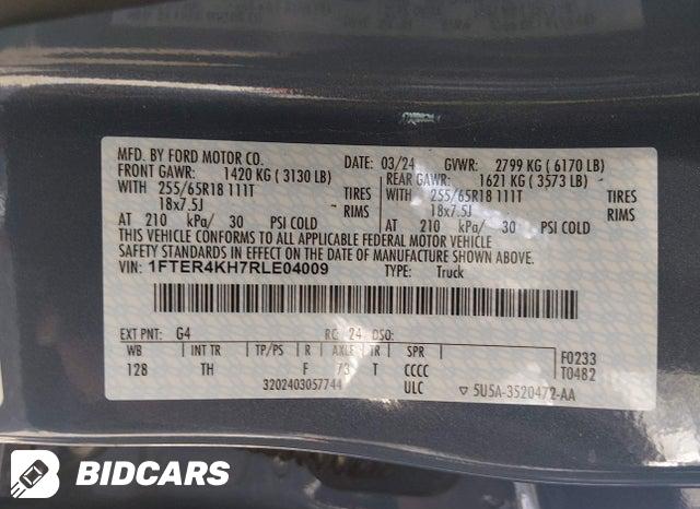 2024 Ford Ranger — VIN 1FTER4KH7RLE04009, şəkil 9