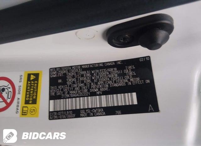2T2BK1BA6AC053321 2010 Lexus RX photo no. 9